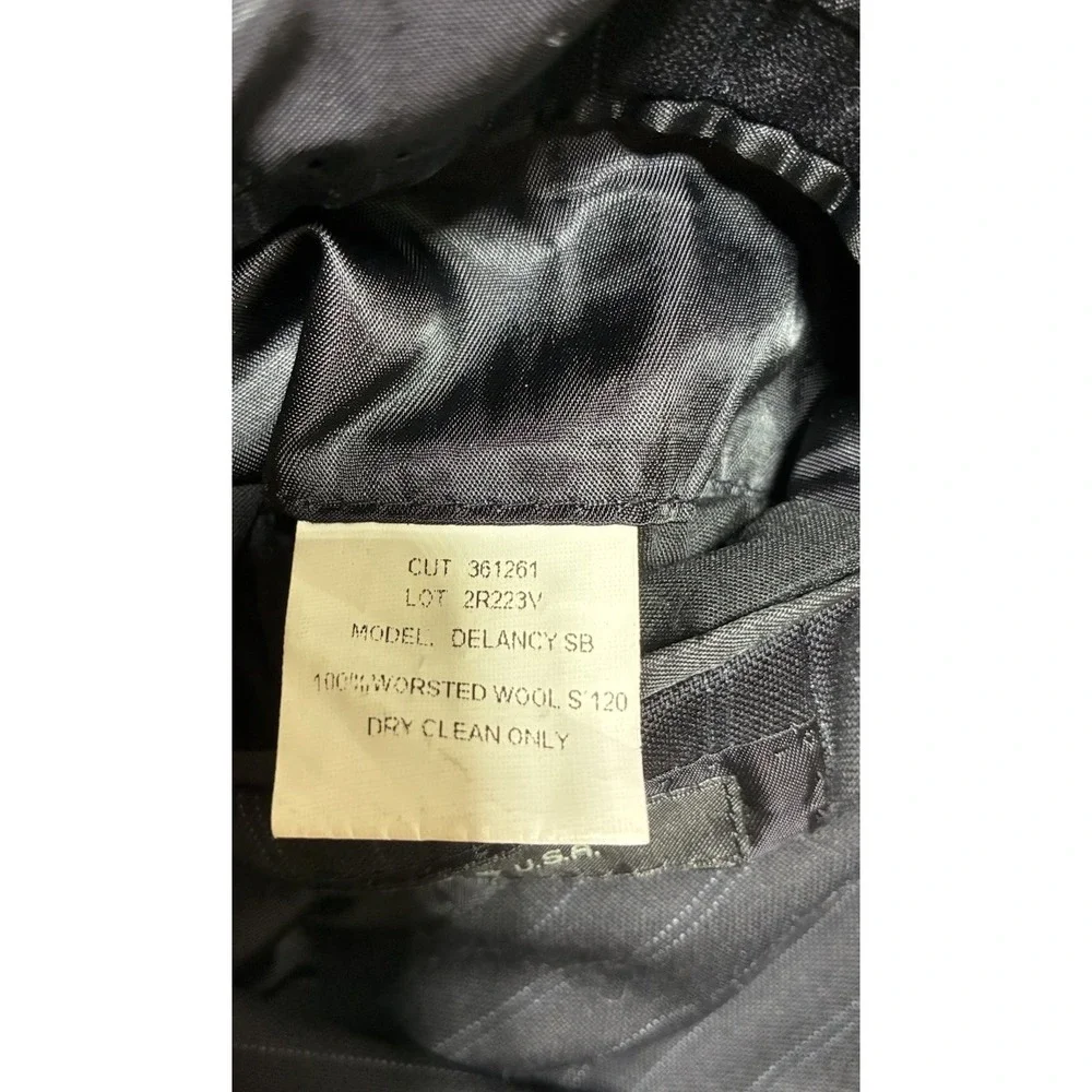 John‎ Varvatos Delancy Blazer 42R Navy Worsted Wool 120 S Single Needle *flaws